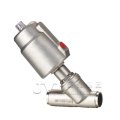 ISO9001 flange air control pneumatic stainless steel angle seat valve